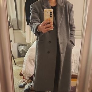 Oak And Fort Gray Long Coat Sz XXS/XS